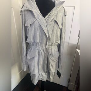 Norma Kamali Light Gray Utility Jacket Size M
